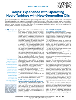 POWER_Corp's experience with operating hydro turbines and case study