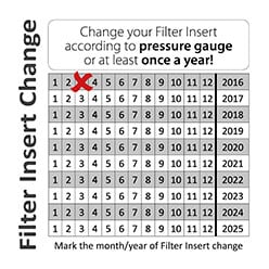 Help yourself to remember to change filter insert