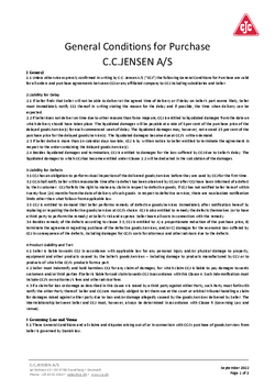 General terms and conditions, purchase