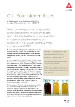 CLEAN OIL_Oil - Your hidden Asset