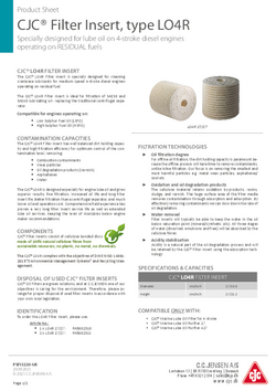 LO4R for lube oil filtration on 4-stroke diesel engines - RESIDUAL fuels_PSFI3220-UK