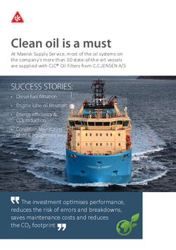 Marine case: Maersk Supply Service brochure - Clean oil is a must