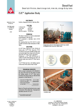 Diesel Bulk Filtration, Diesel Storage tank, Storage & Day Tank, Diesel Fuel, Sadiola, Anglogold Ashanti-ASMI4018UK