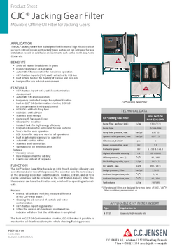 Product Sheet Jacking Gear Filter