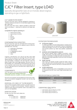 LO4D for lube oil filtration on 4-stroke diesel engine - DISTILLATE fuels_PSFI3037-UK