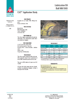 Ball Mill SAG_Main Lube System_Copper Mine_Lube Oil_CMD Chile_ASIN5027